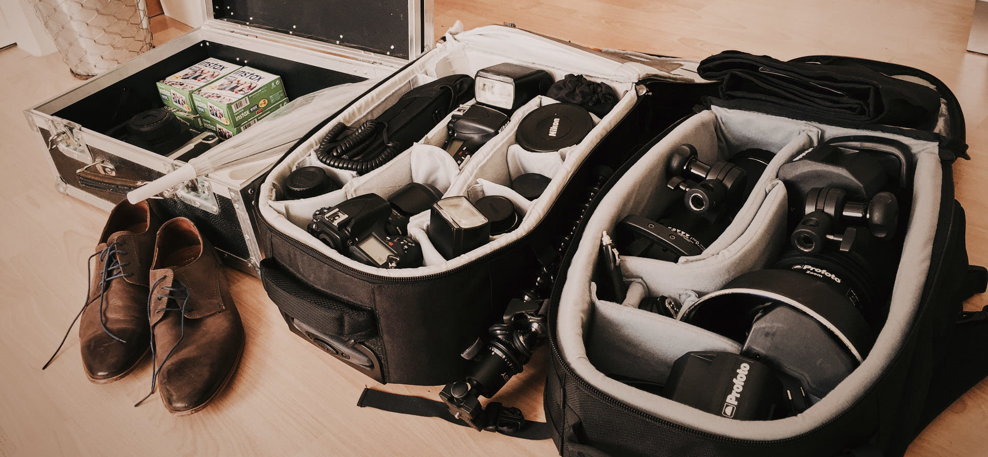 Fotoausruestung Fotoausruestung der Fotografen